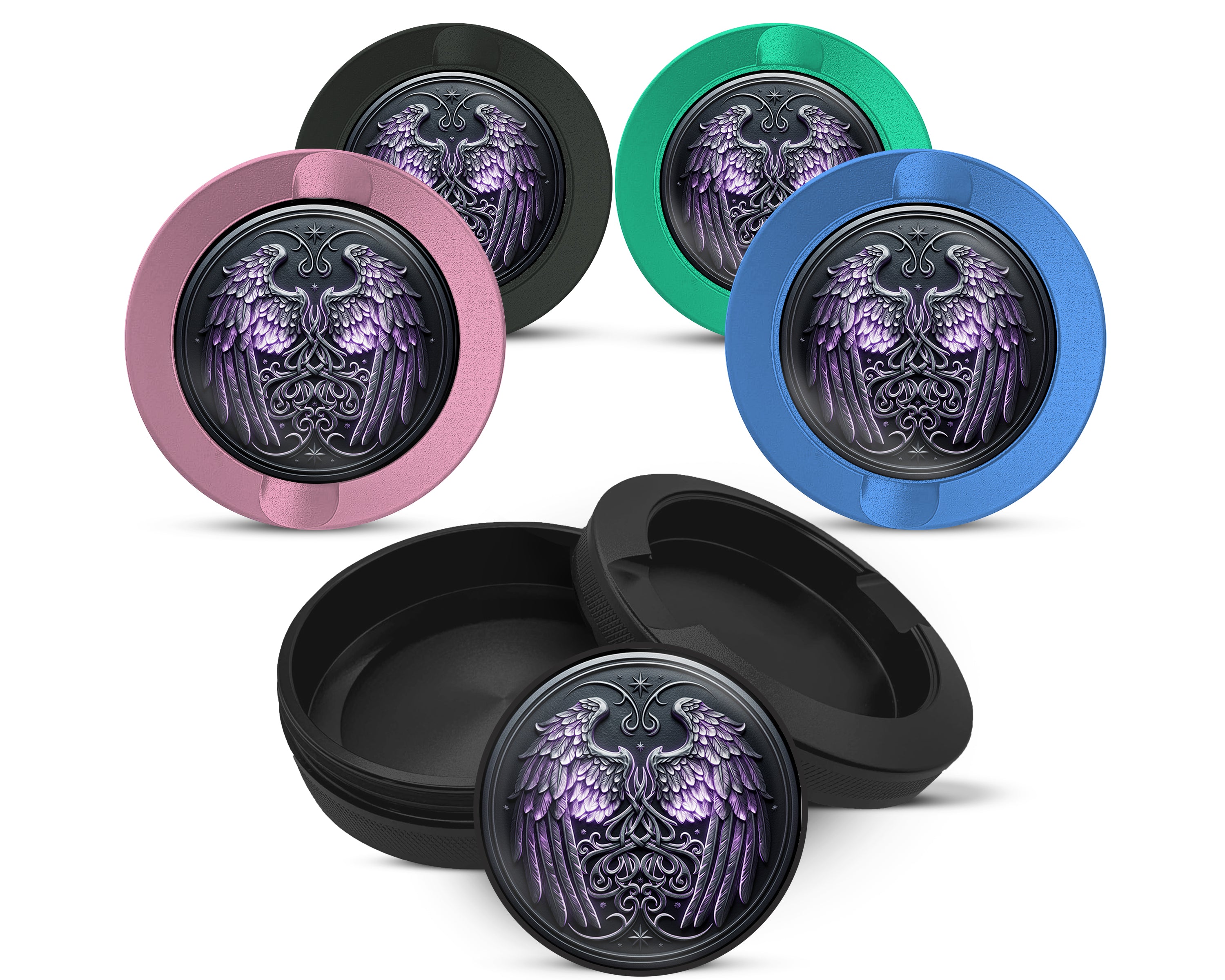 Snus Storage Case Celestial Wings Knotwork Crest 