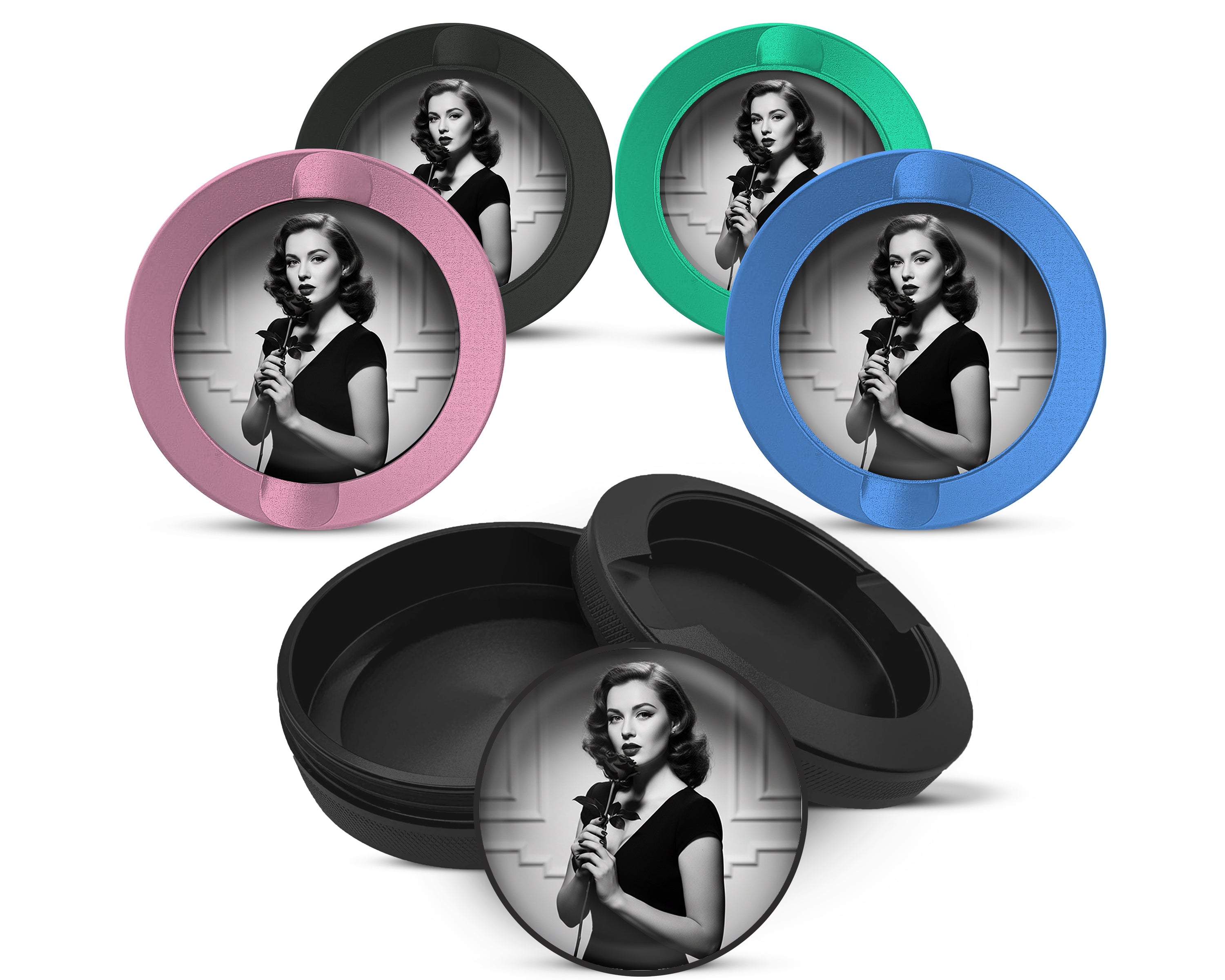 Snus Storage Case Noir Rose Vintage Elegance 