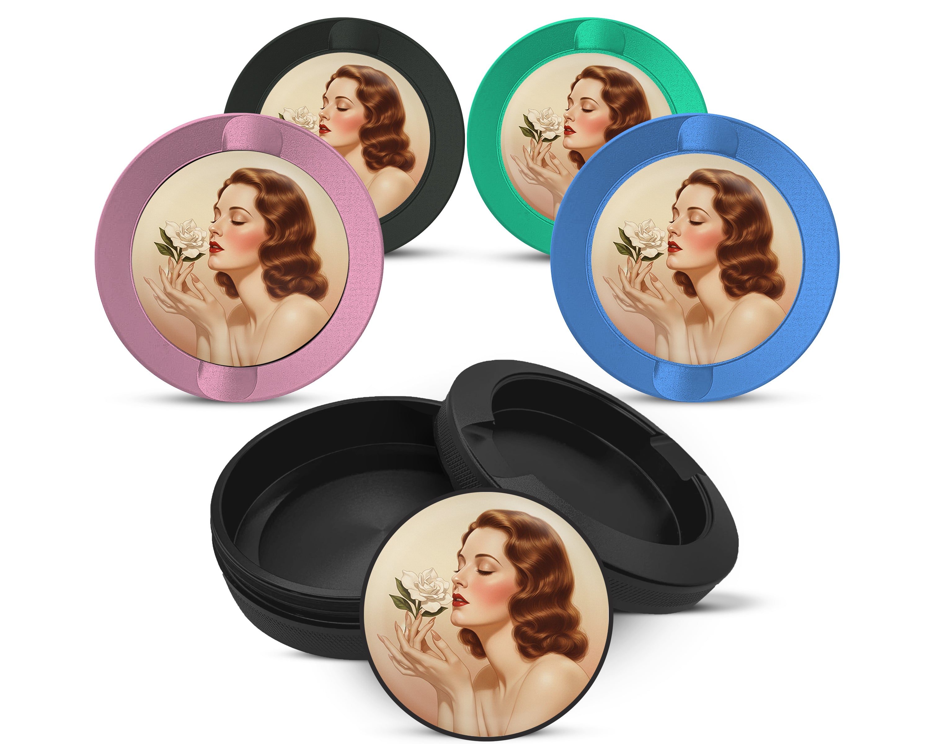 Snus Storage Case Vintage Rose Scented Beauty 