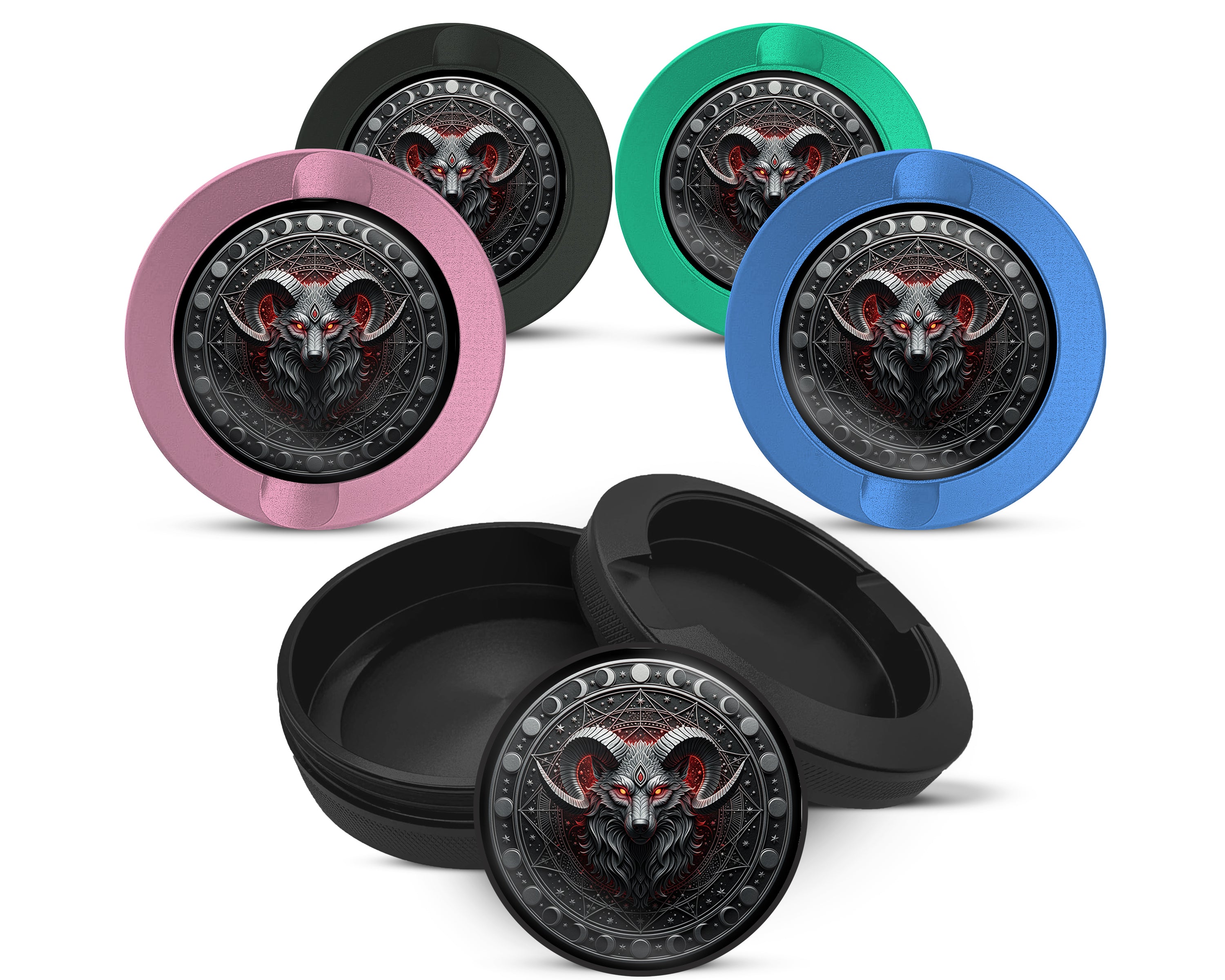 Snus Storage Case Lunar Inferno Ram Sigil 