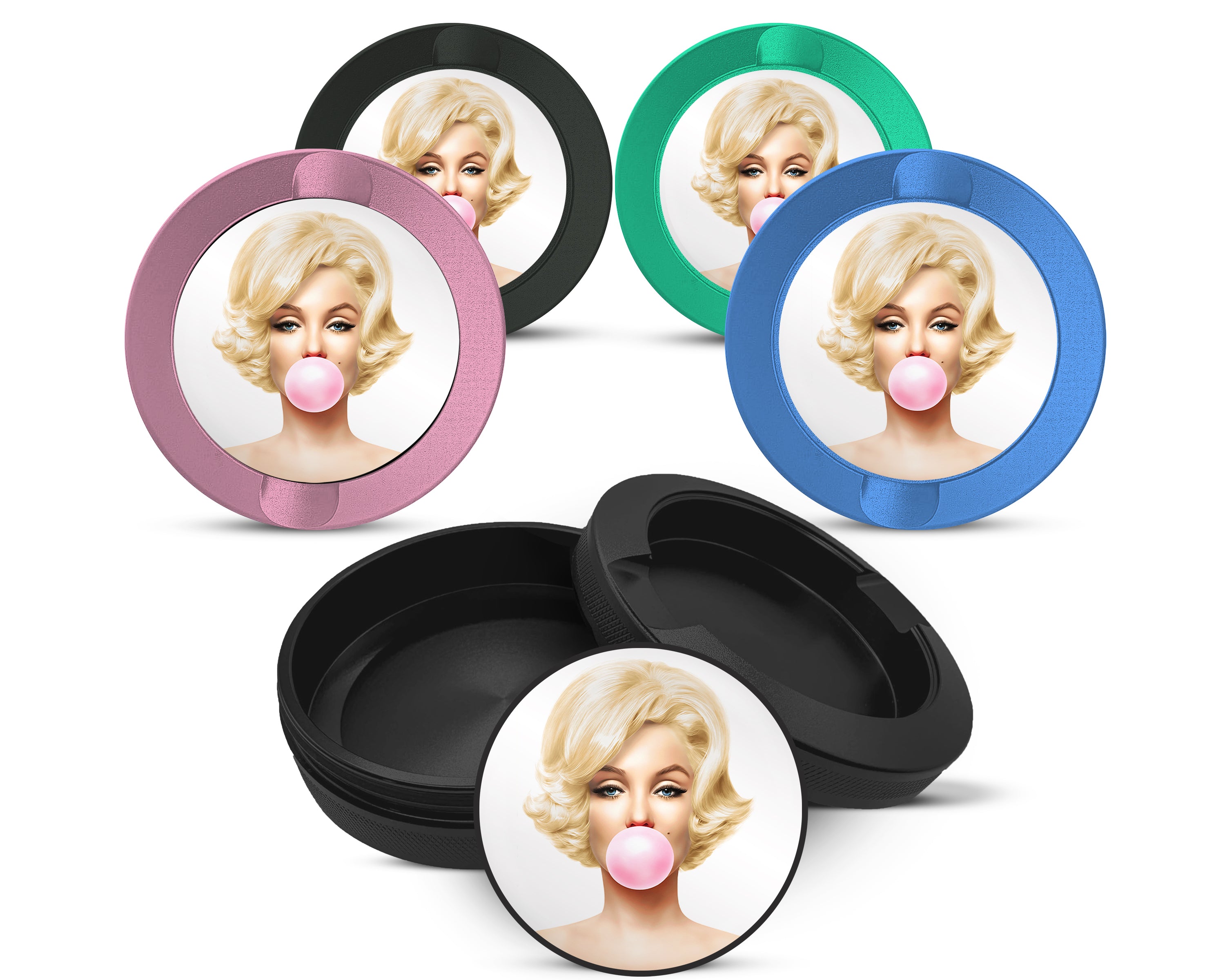 Snus Storage Case Marilyn Monroe with Pink Bubble Gum 
