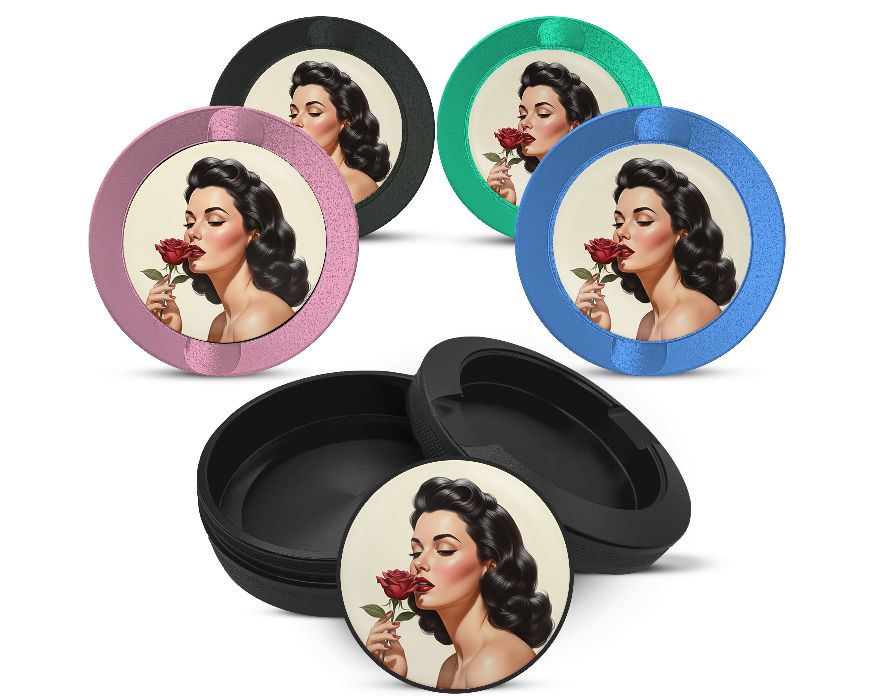 Snus Storage Case Romantic Retro Rose Beauty 