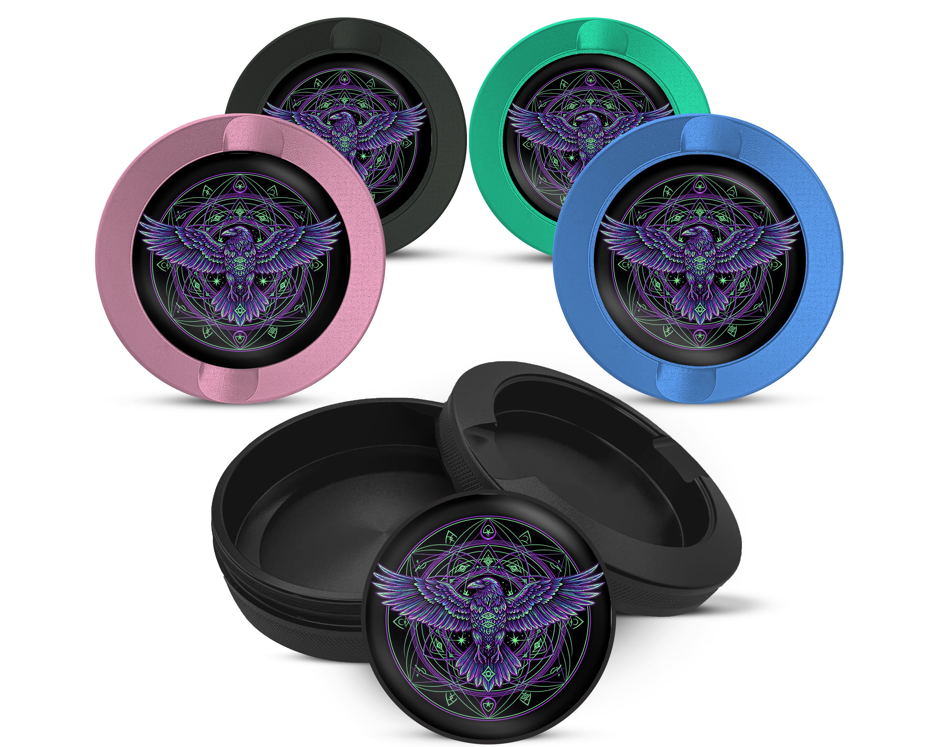 Snus Storage Case Psychedelic Raven Sigil Circle 