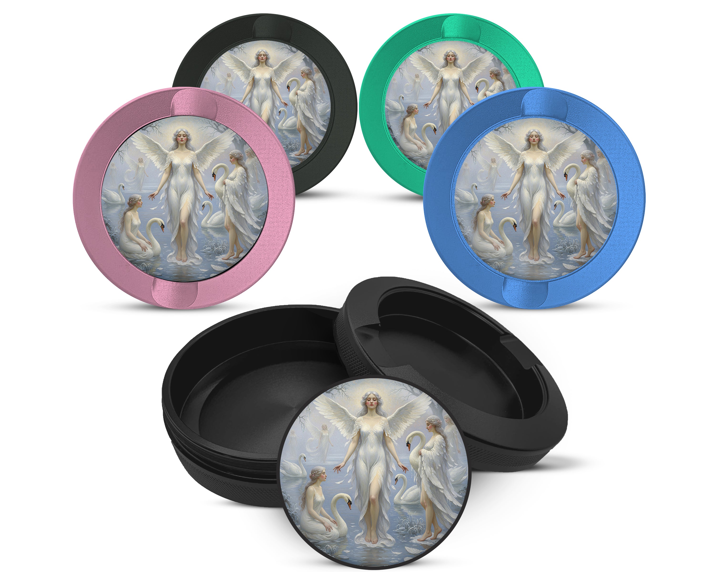 Snus Storage Case Celestial Swan Lake Angels 
