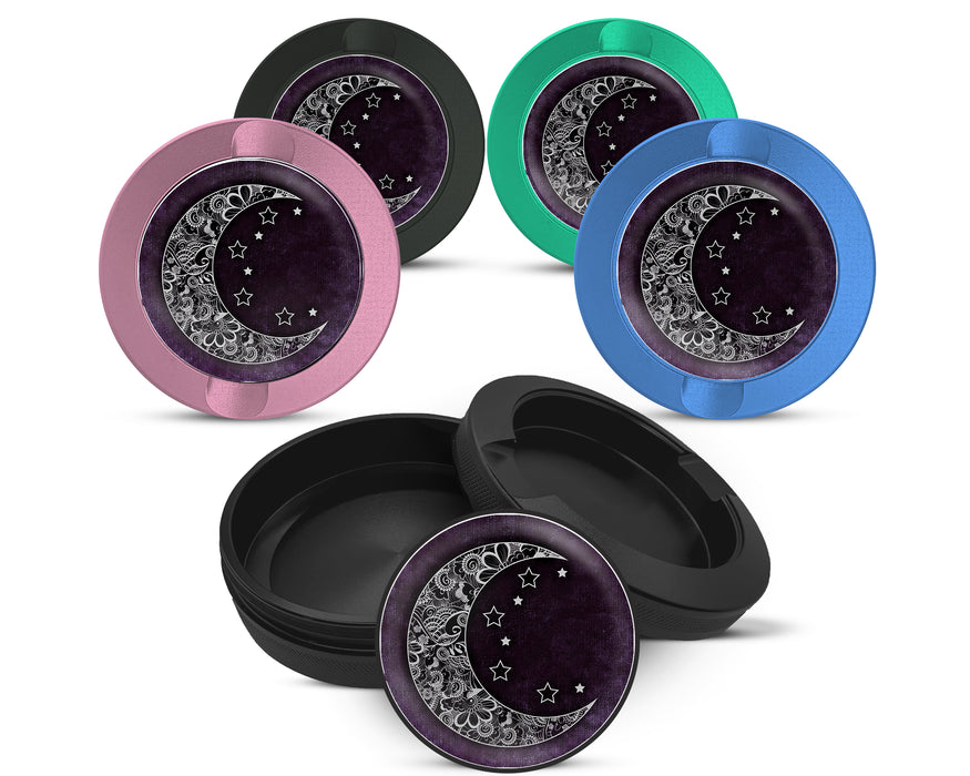Snus Storage Case Purple Crescent Moon and Stars 