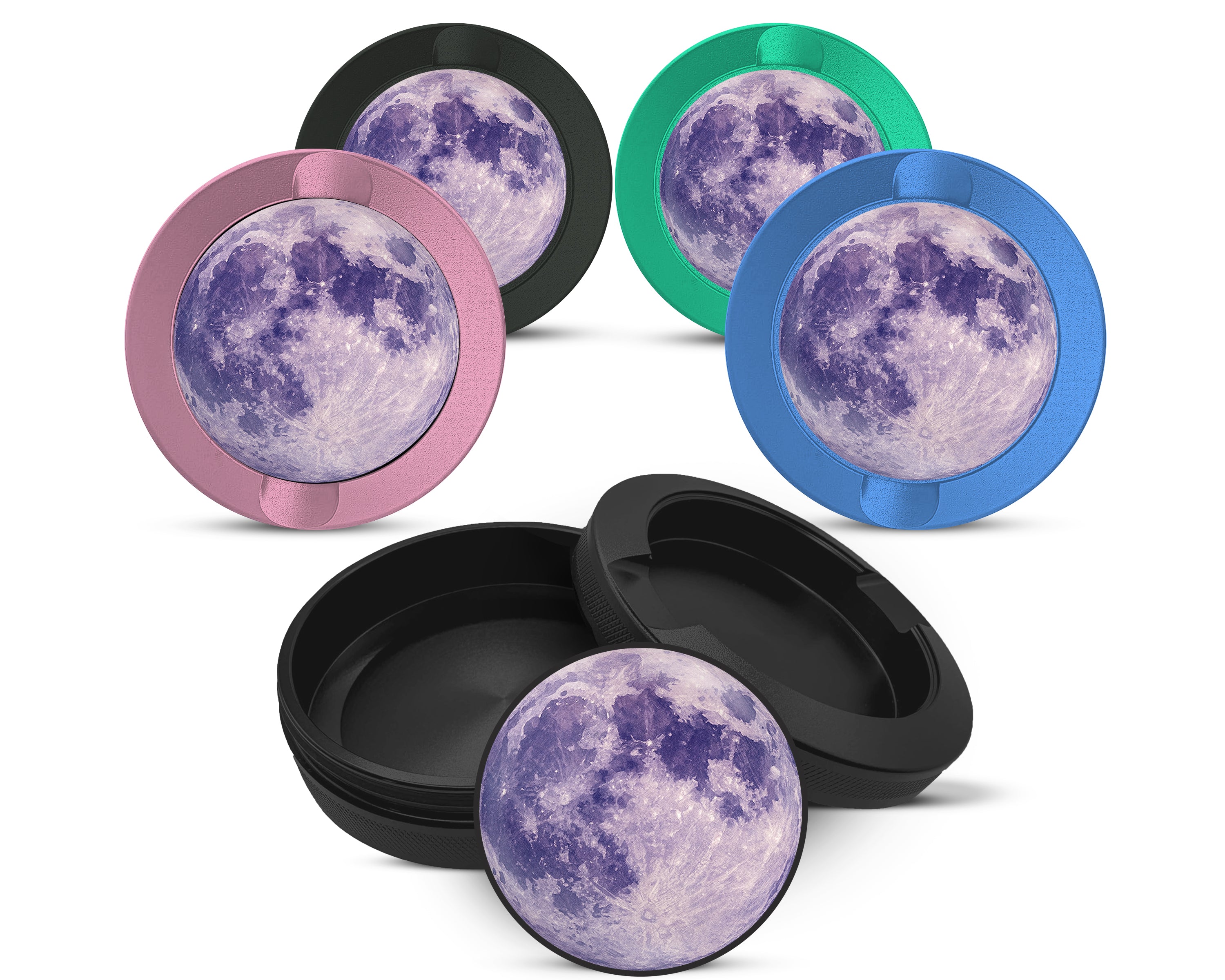 Snus Storage Case Purple Full Moon Aesthetic Celestial Art 