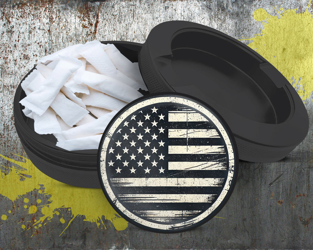 USA Flag American Flag Snus Storage Case Bottle Opener