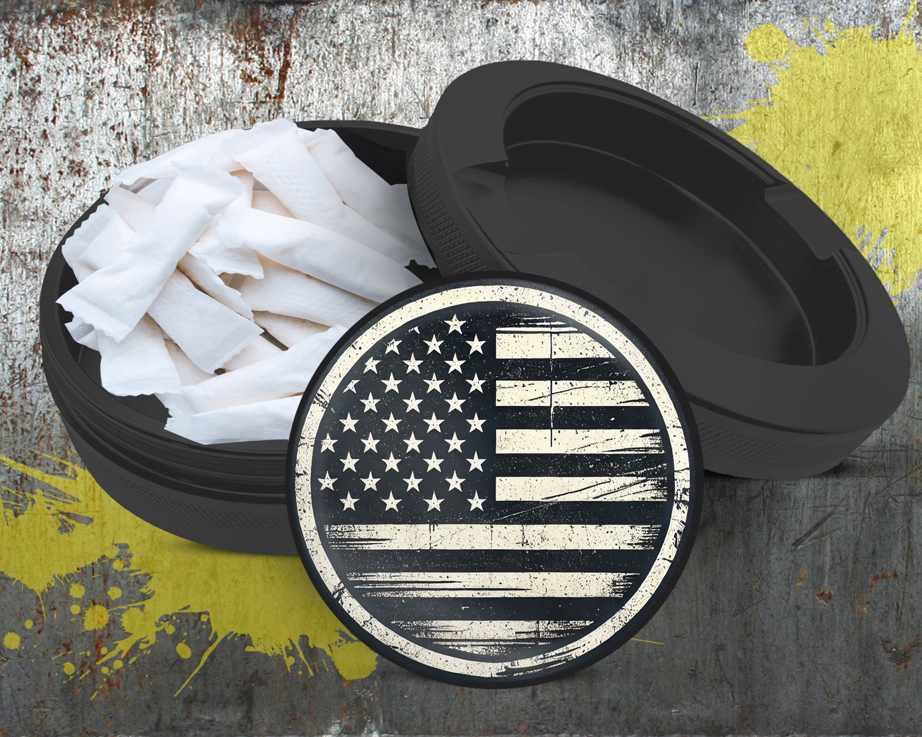 USA Flag American Flag Snus Storage Case Bottle Opener