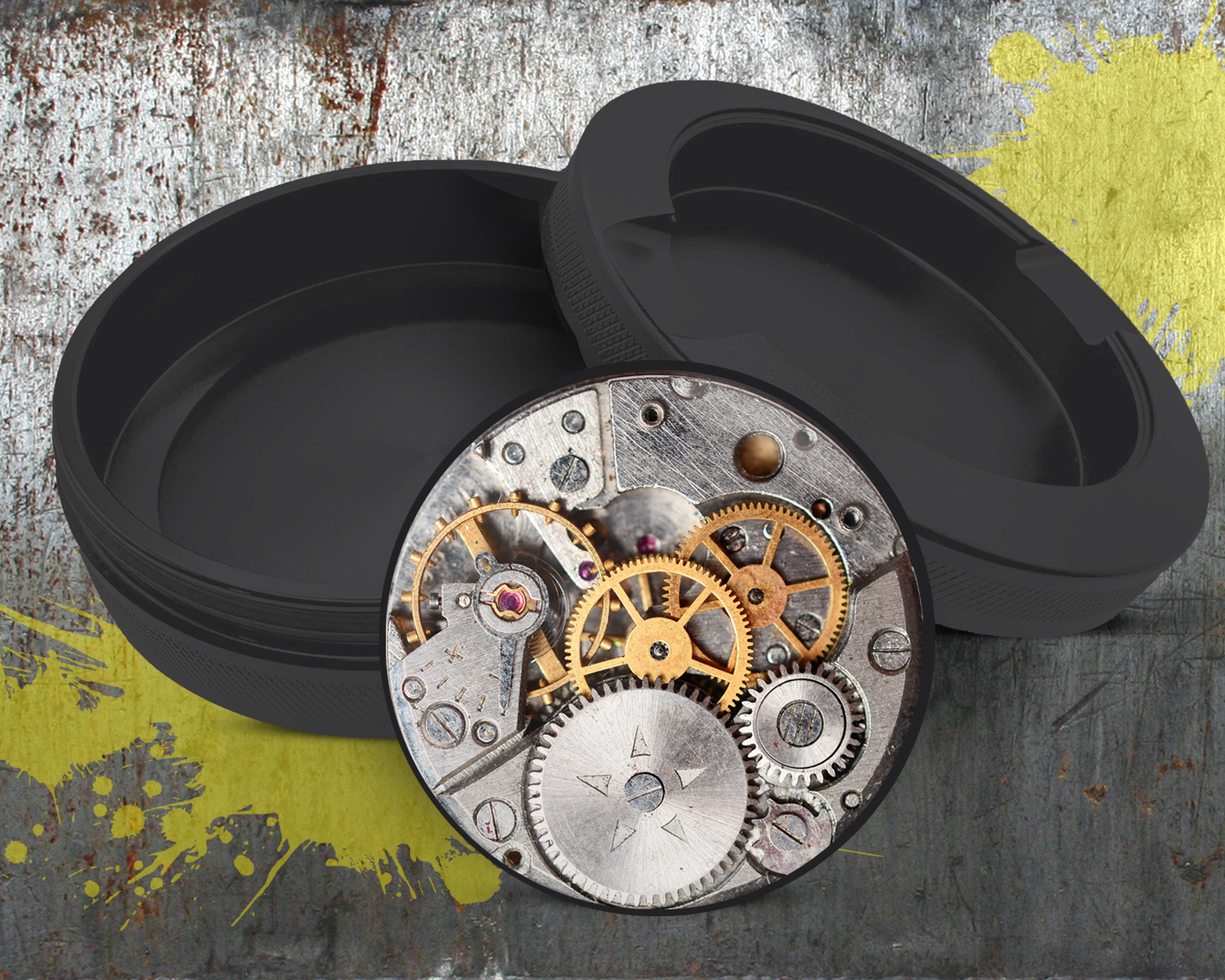Steampunk Clockwork Snus Storage Case Bottle Opener