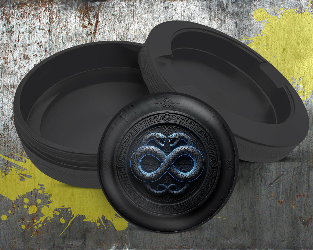 Infinity Serpents Rune Circle Snus Storage Case Bottle Opener