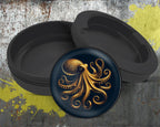 Vintage Golden Octopus Snus Storage Case Bottle Opener