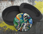 Skeleton Grinder Van Gogh Style Snus Storage Case Bottle Opener