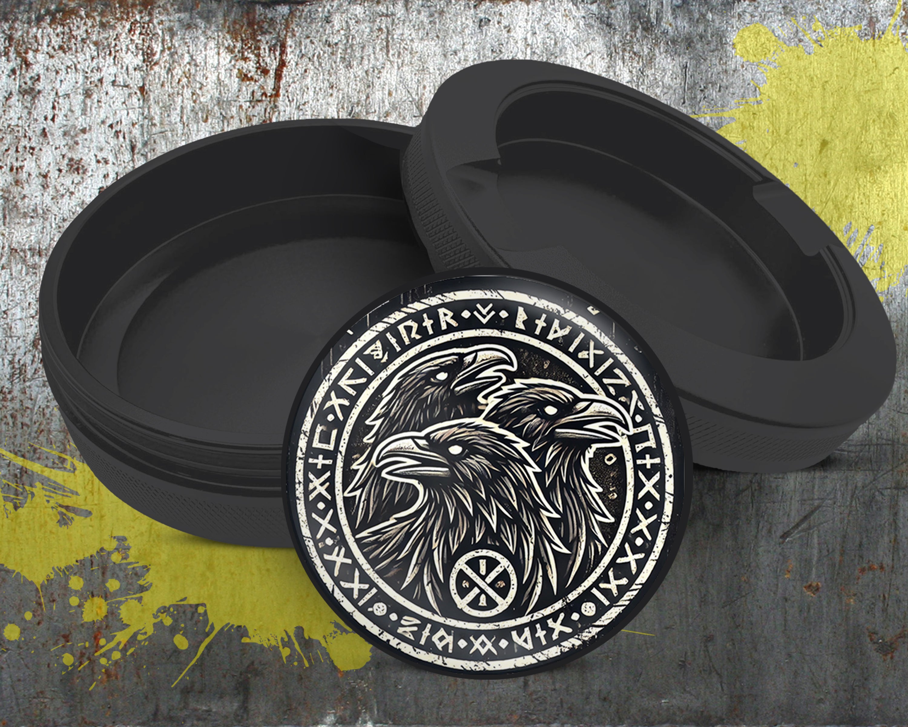 Norse Ravens Snus Holder, Huginn, Muninn, and Jack Snus Storage Case Bottle Opener