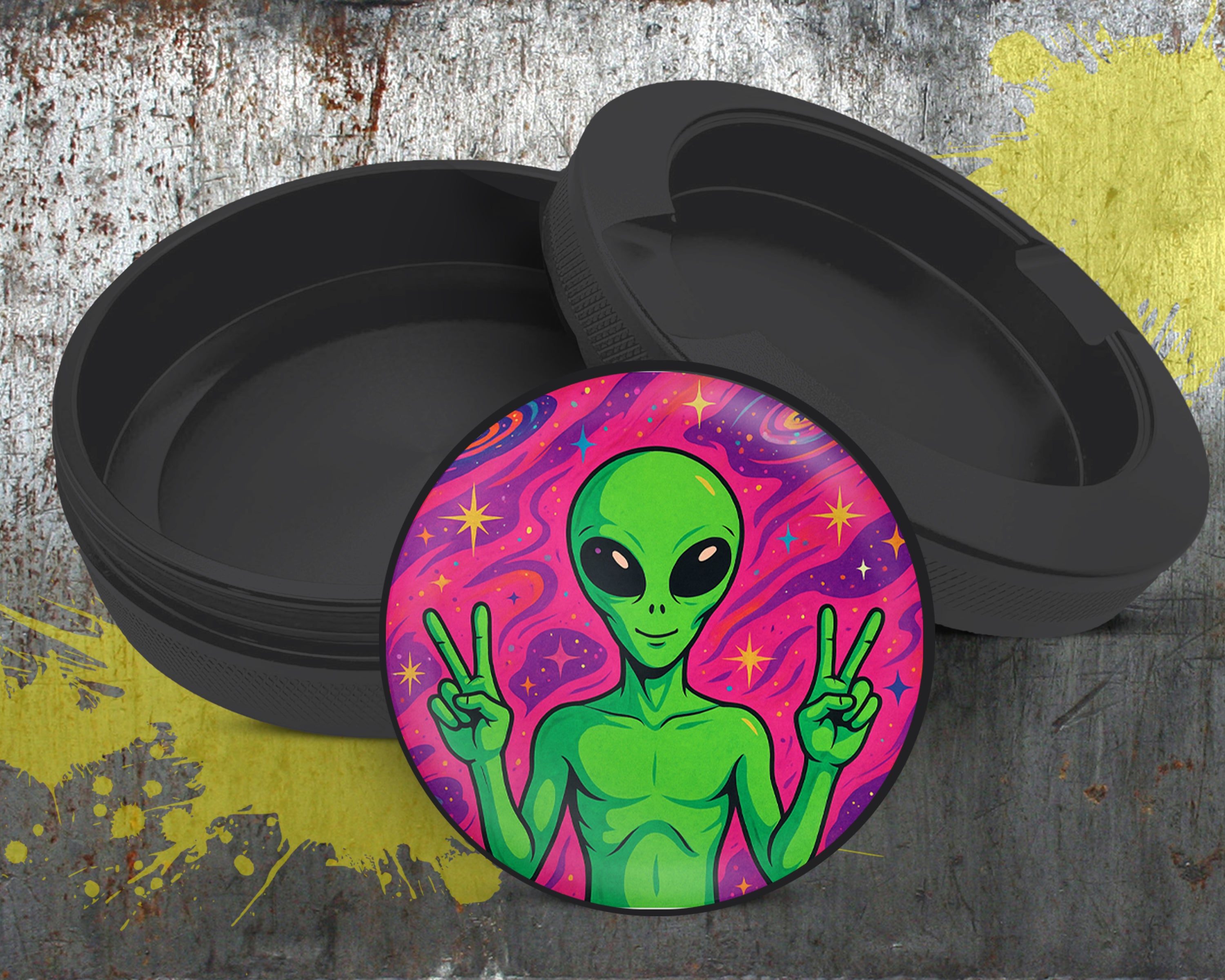 Alien We Come In Peace Snus Storage Case Bottle Opener