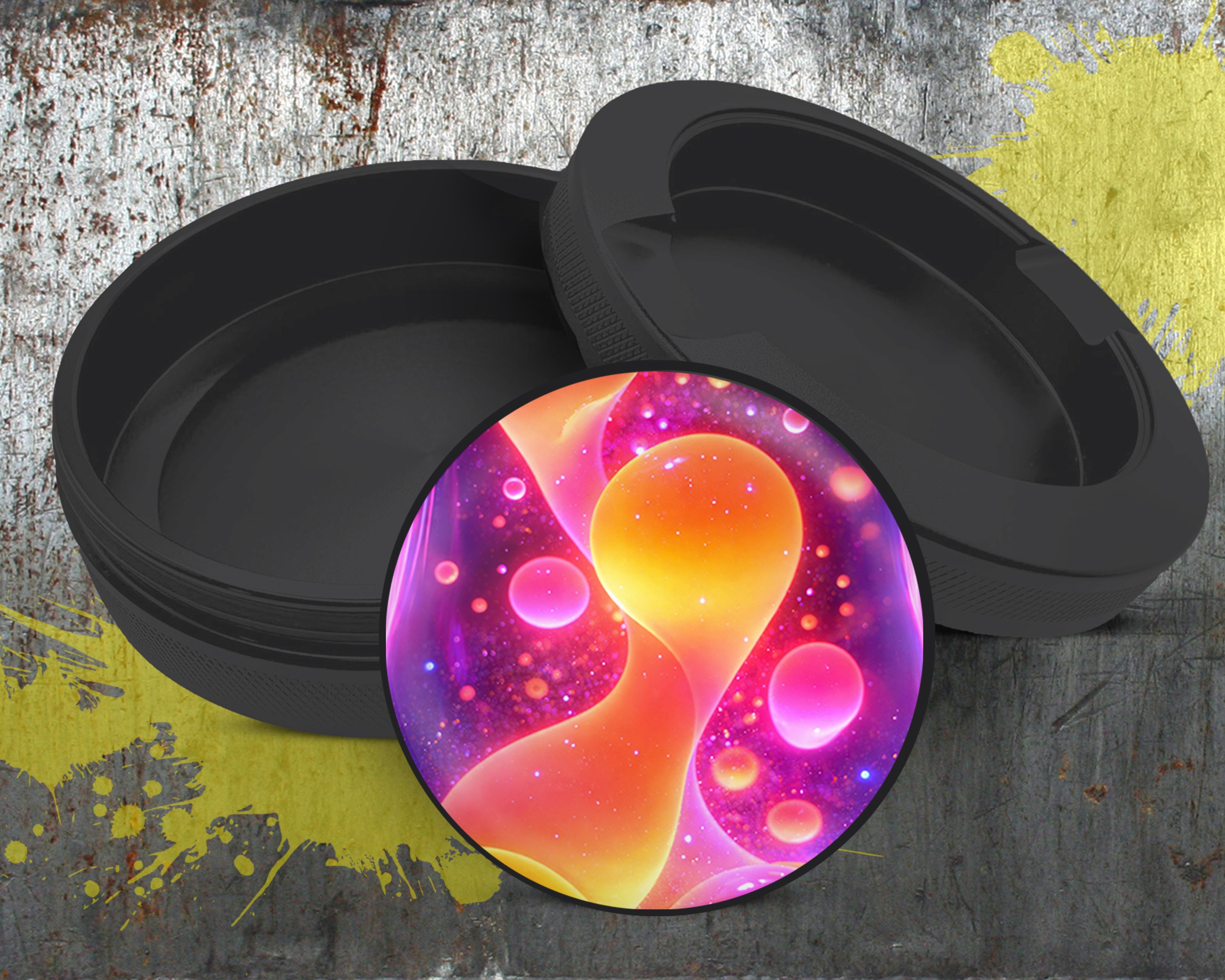 Trippy Psychedelic Lava Lamp Glow Design Snus Storage Case Bottle Opener