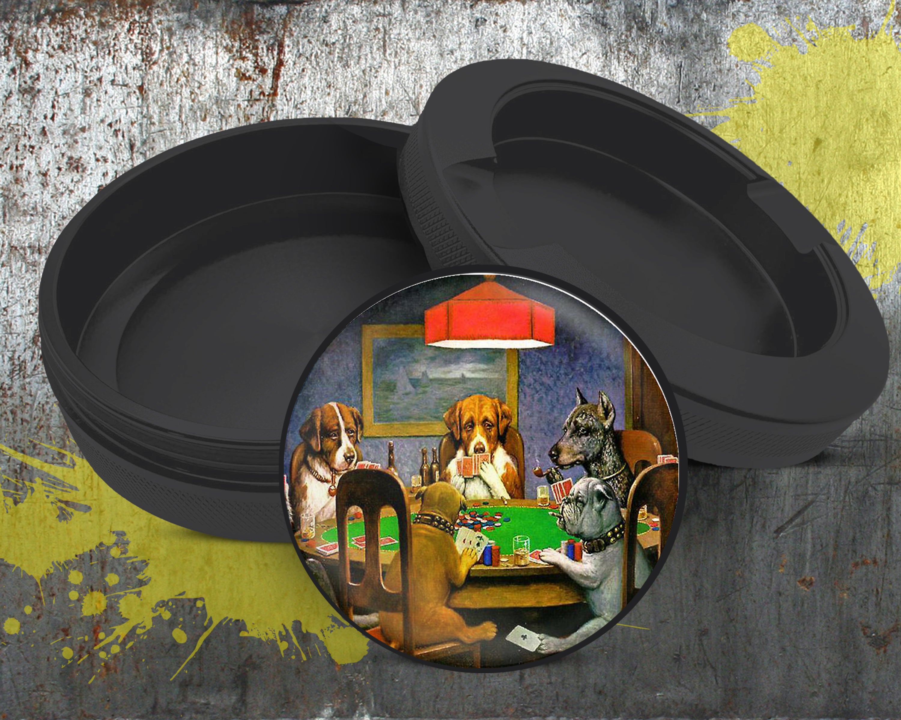 A Friend In Need, Dogs Playing Poker, by Cassius Marcellus Coolidge, Famous Artwork Snus Storage Case Bottle Opener