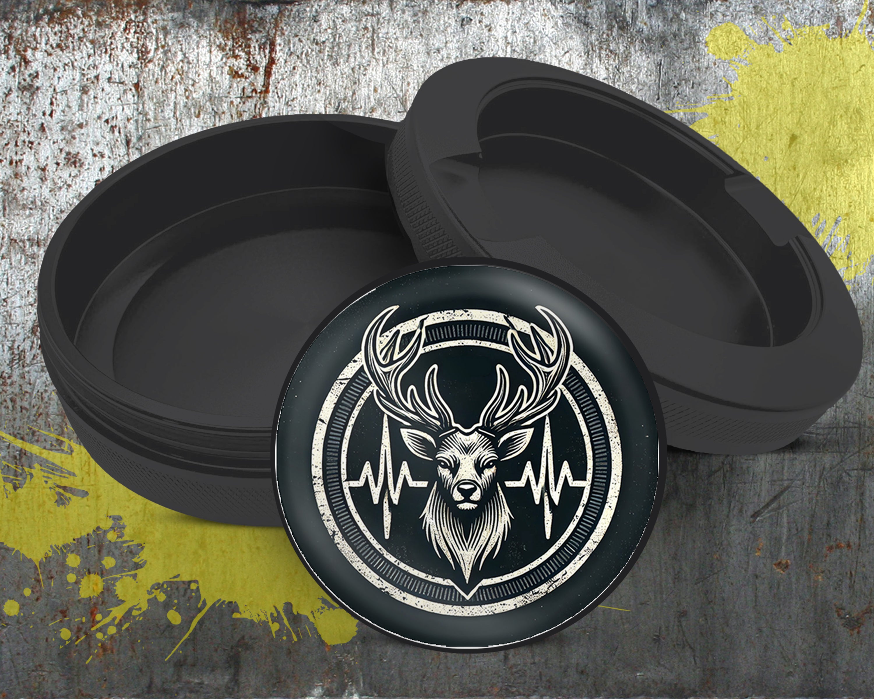Deer Hunting Heartbeat Snus Storage Case Bottle Opener