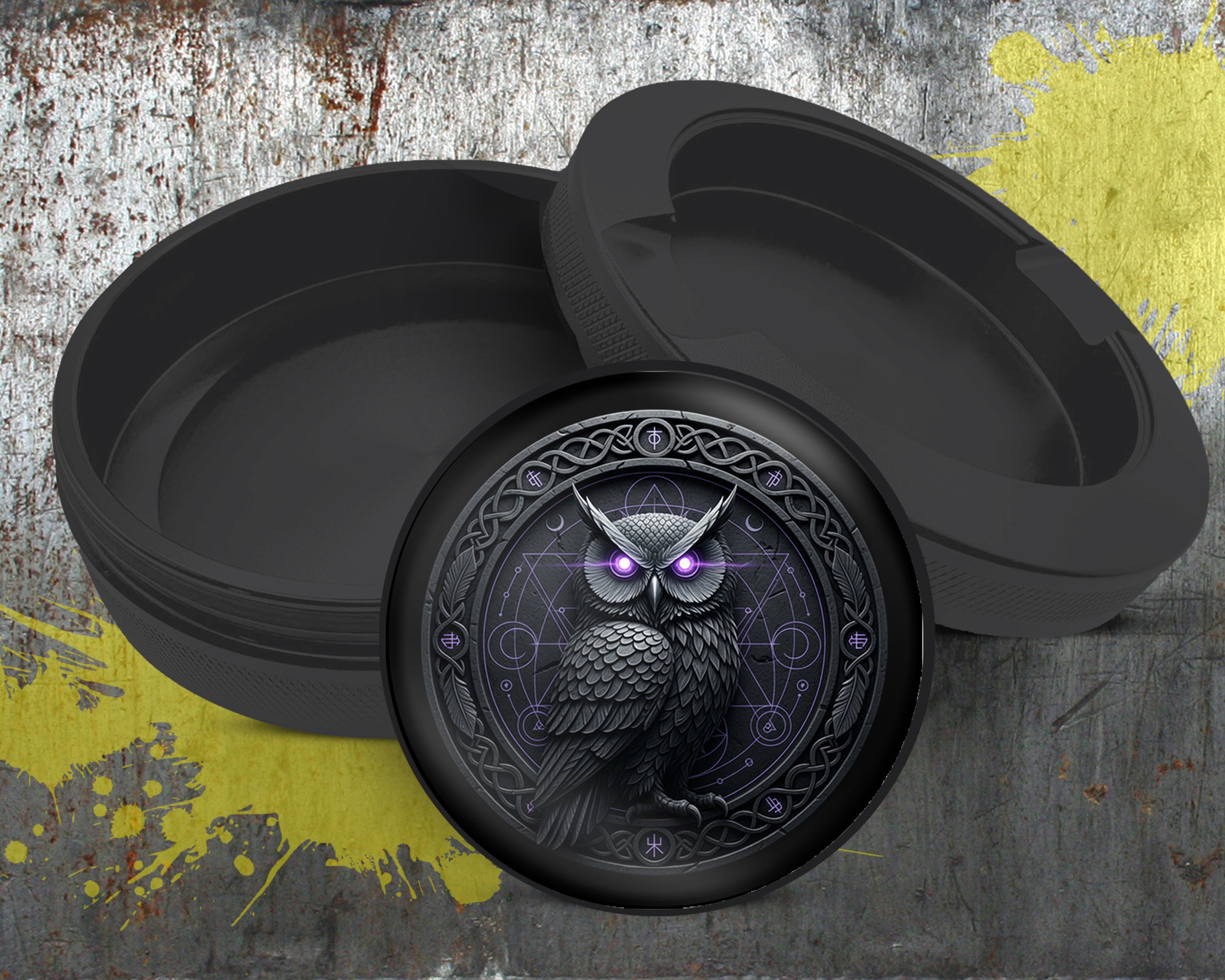 Arcane Owl Wisdom Sigil Snus Storage Case Bottle Opener