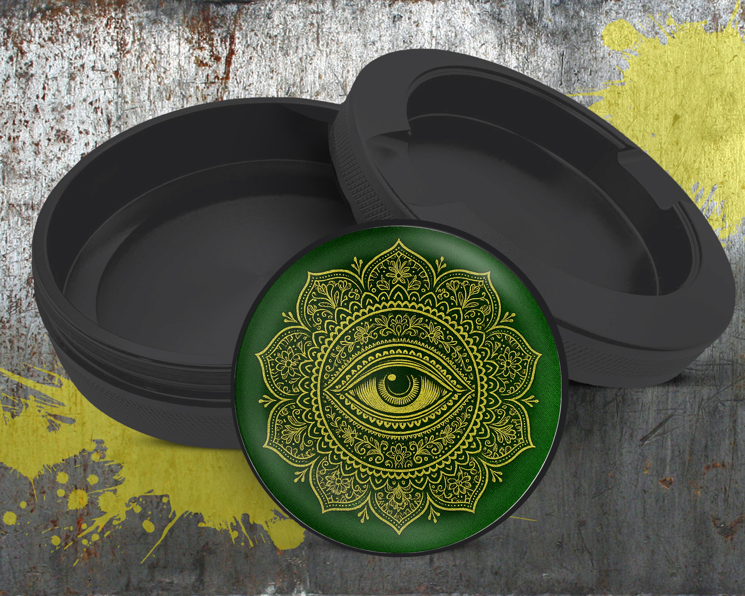 Golden All-Seeing Eye Snus Storage Case Bottle Opener