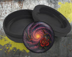 Black Hole Galaxy Spiral with Red Rose Snus Storage Case Bottle Opener