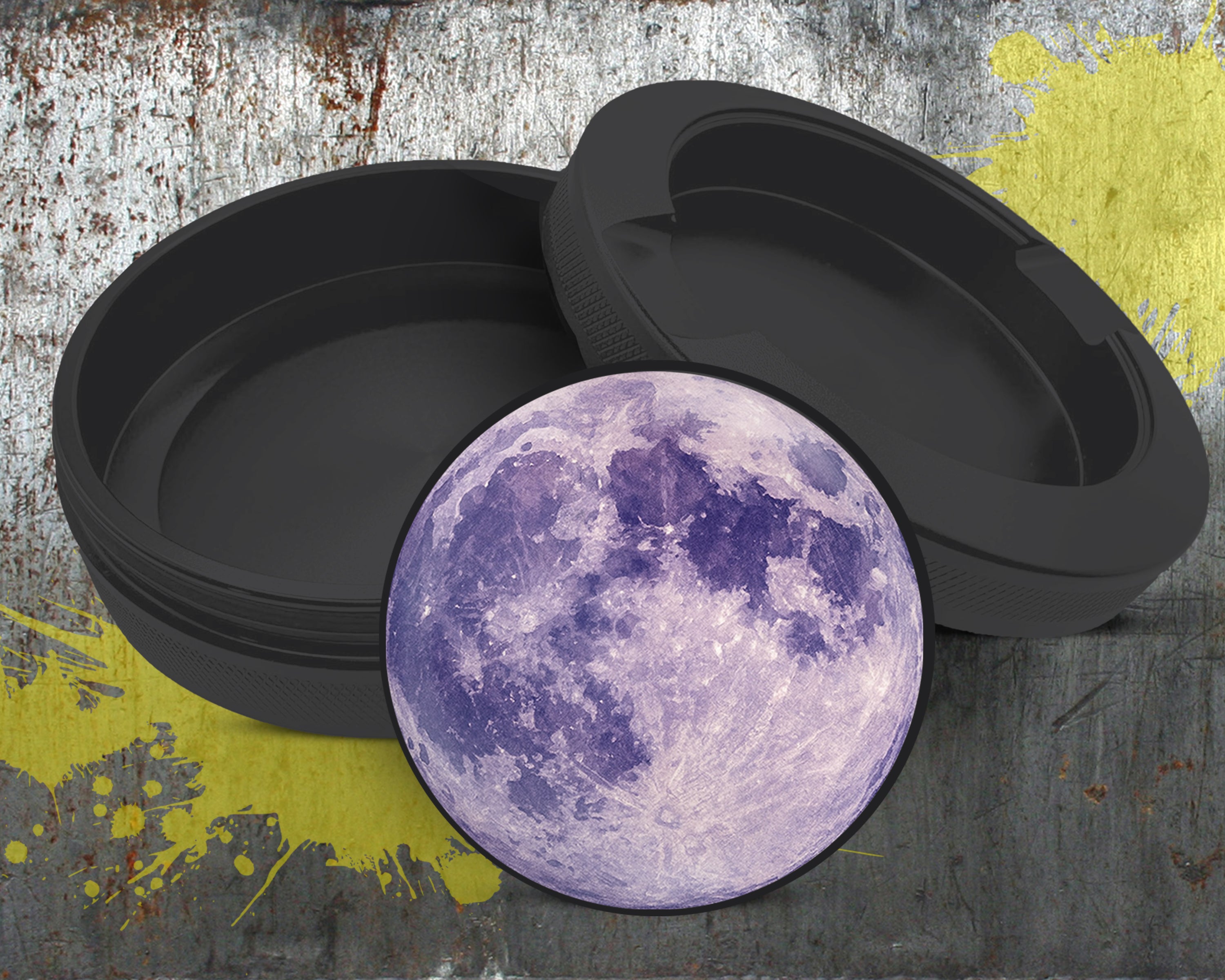 Purple Full Moon Aesthetic Celestial Art Snus Storage Case Bottle Opener