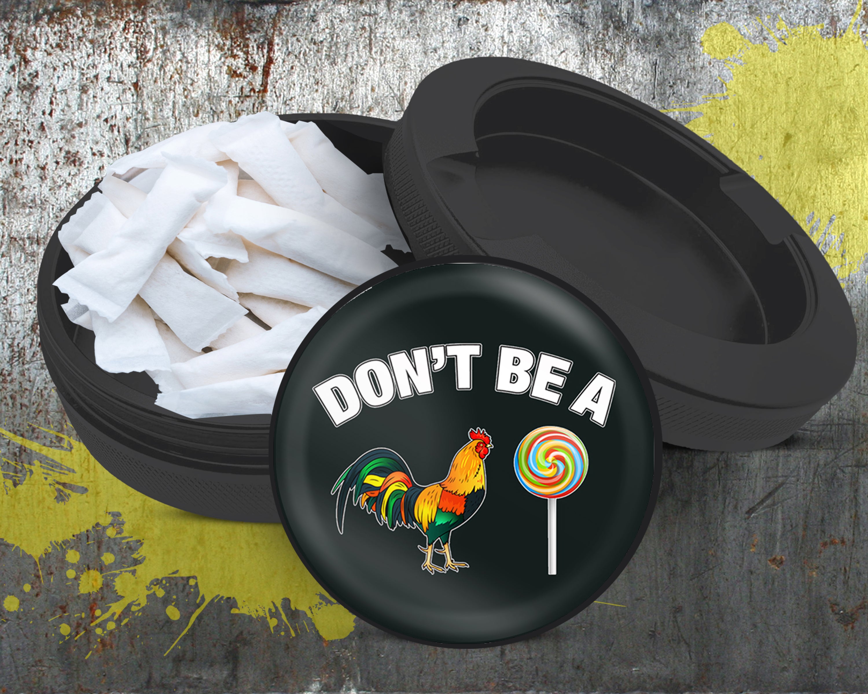 Don't Be A C-ck Lollipop Sucker Snus Storage Case Bottle Opener