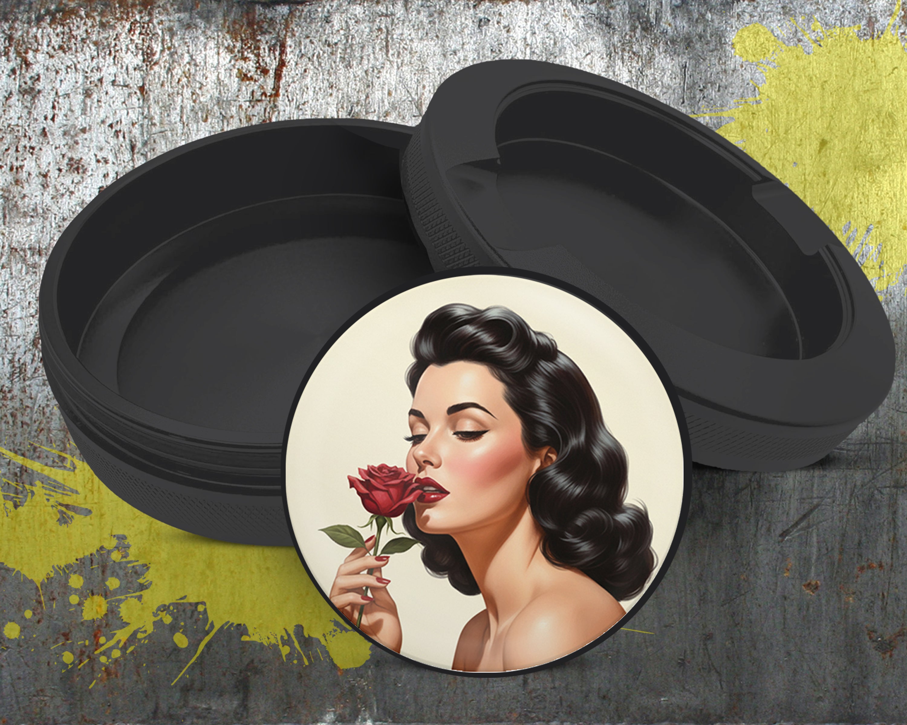 Romantic Retro Rose Beauty Snus Storage Case Bottle Opener
