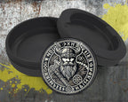 Viking Warrior Axe and Runes Snus Storage Case Bottle Opener