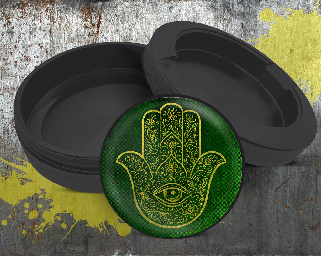 Golden Hamsa Hand Snus Storage Case Bottle Opener