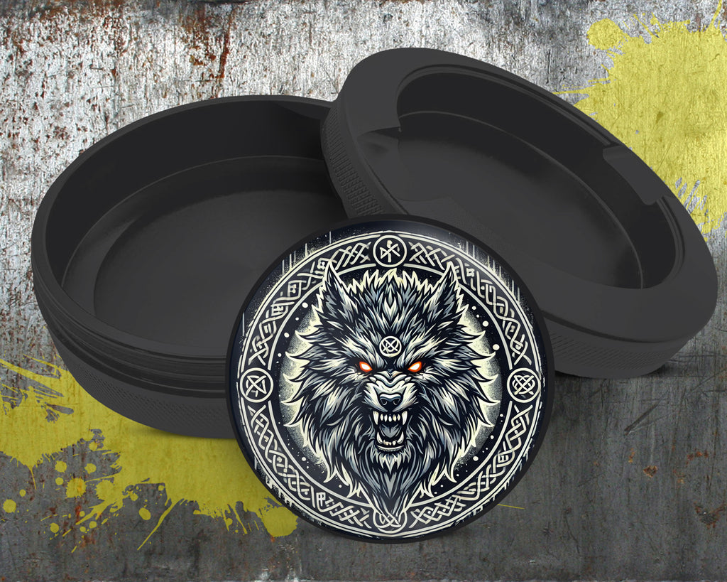 Giant Norse Wolf Fenrir Snus Storage Case Bottle Opener