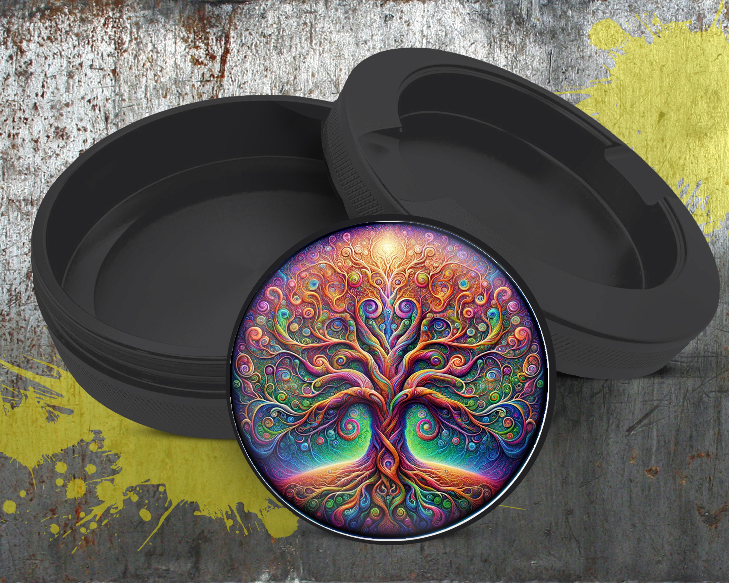 Psychedelic Tree Of Life Snus Storage Case Bottle Opener