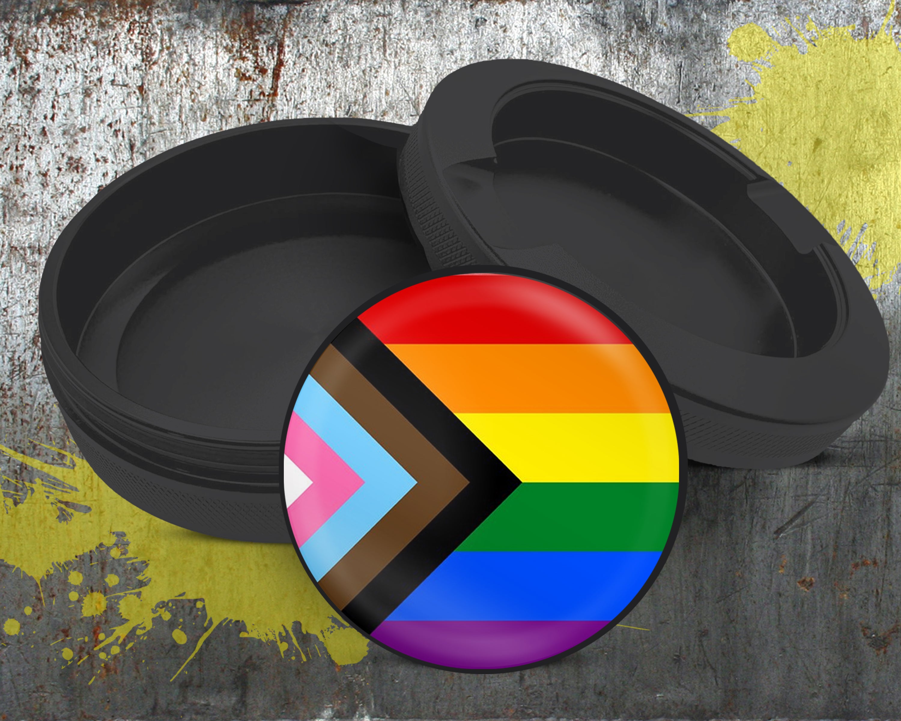 Progressive Pride Flag LGBTQ+ Inclusive Snus Storage Case Bottle Opener