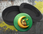 Owl Perched On A Golden Moon Snus Storage Case Bottle Opener