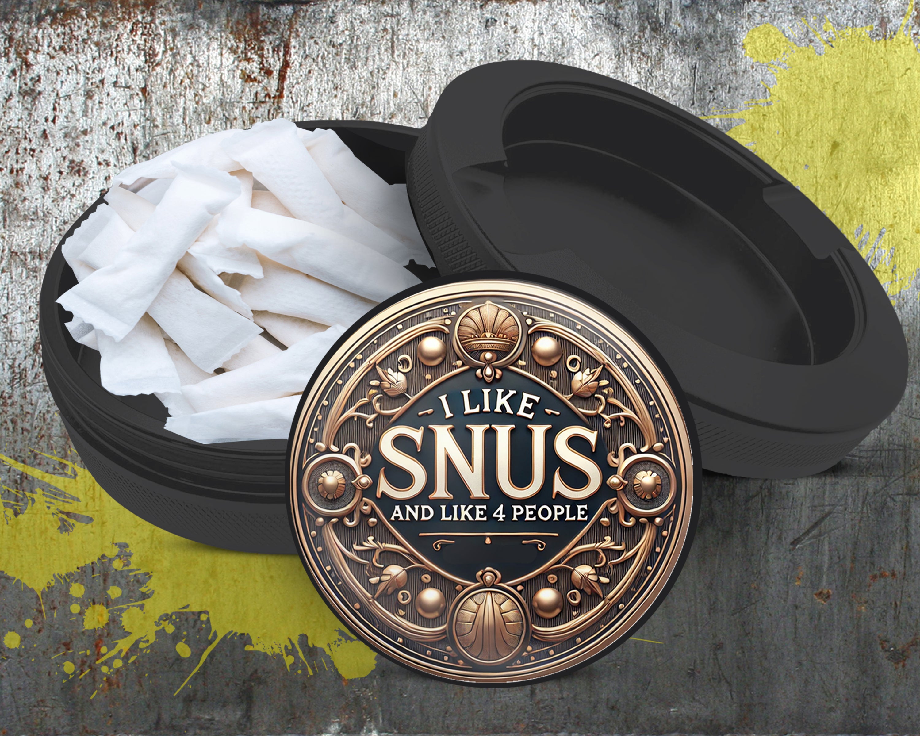 I Like Snus and 3 People Snus Storage Case Bottle Opener