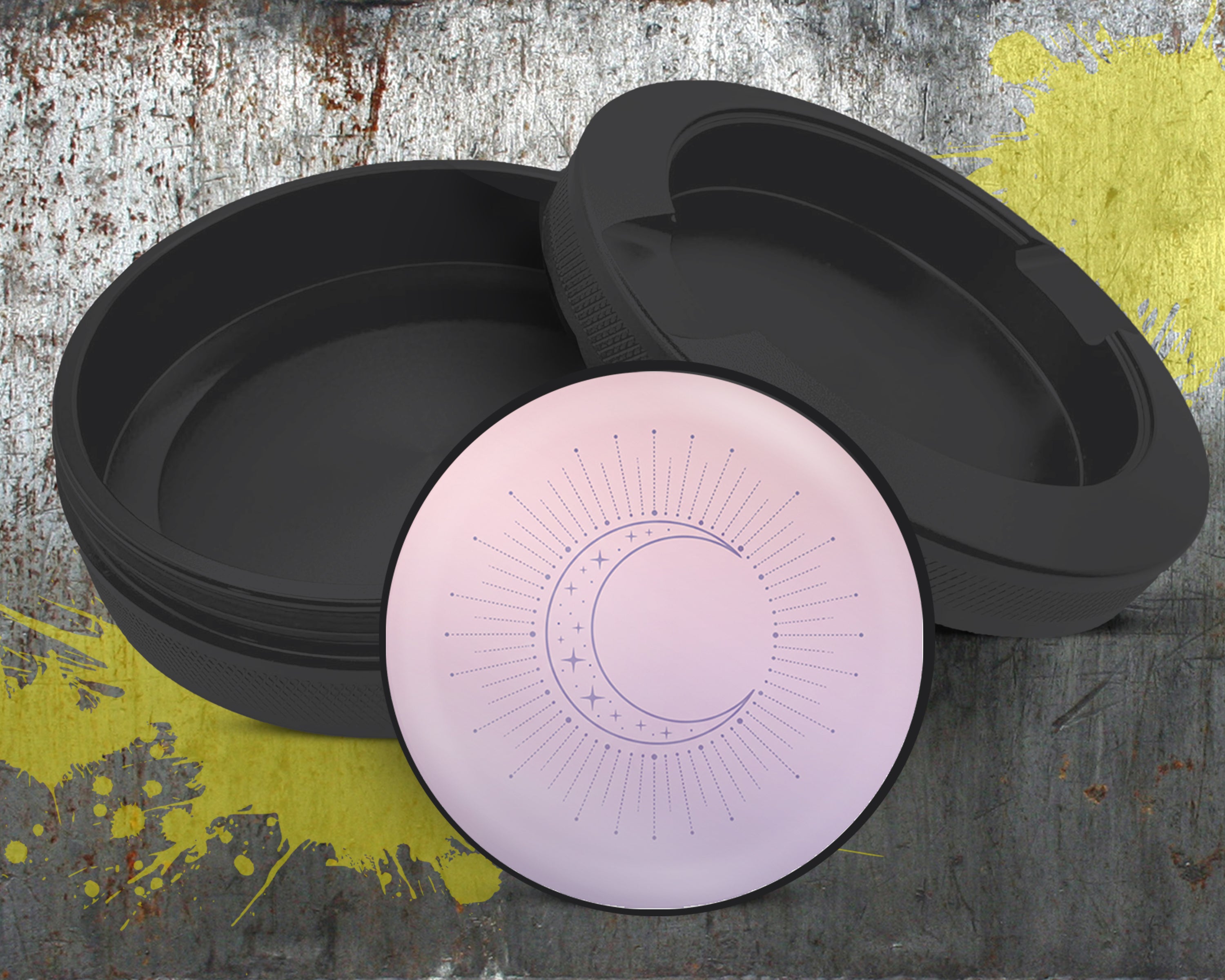 Minimalist Crescent Moon Magic Snus Storage Case Bottle Opener