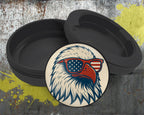 Patriotic Eagle With Sunglasses Snus Storage Case Bottle Opener