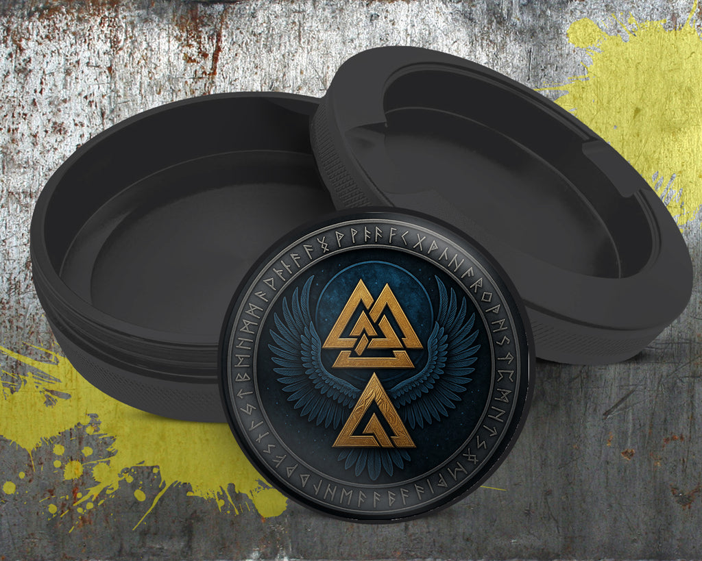 Valknut Wings Norse Emblem Snus Storage Case Bottle Opener