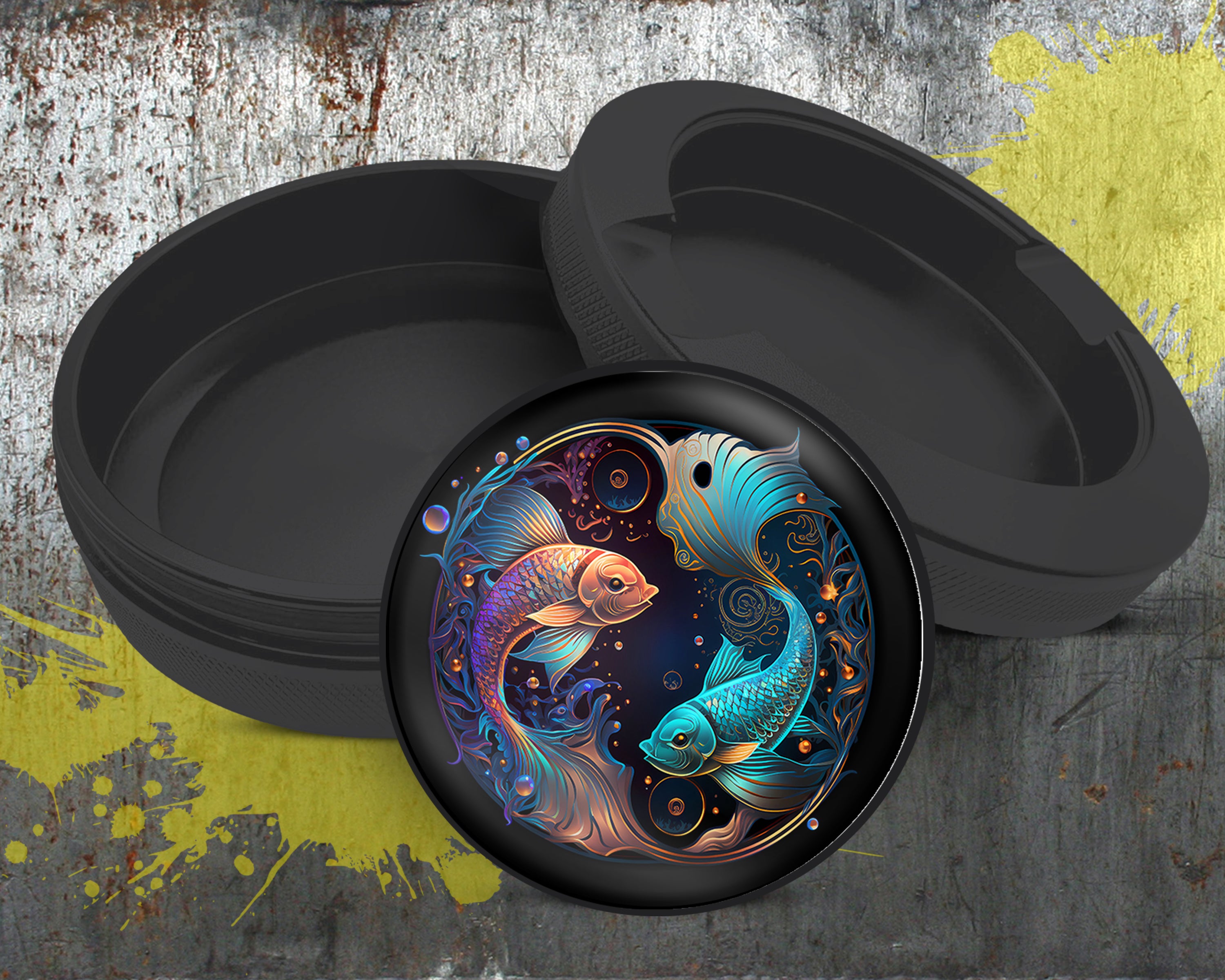 Pisces Zodiac Sign Fish Symbol Snus Storage Case Bottle Opener