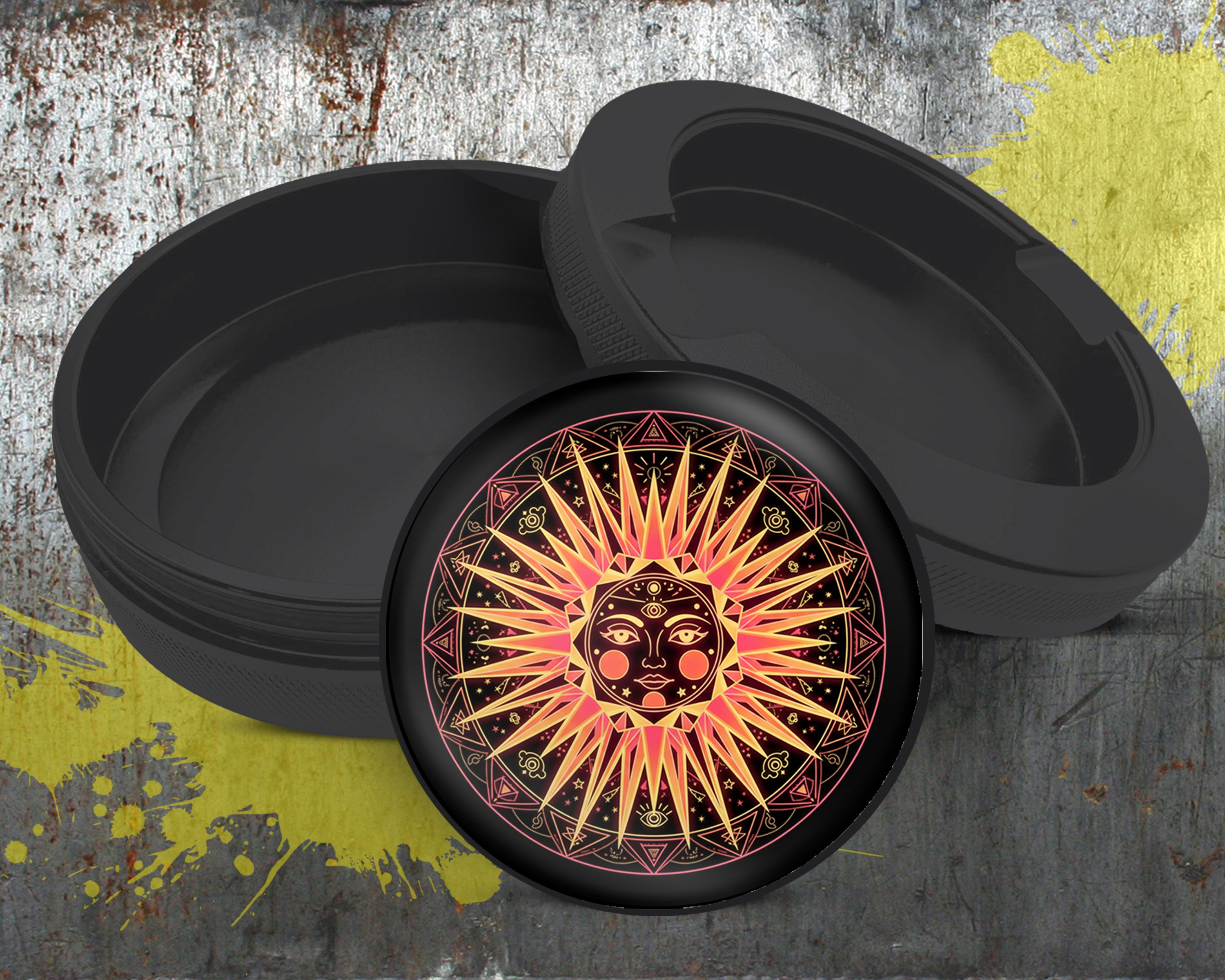 Celestial Third Eye Sun Snus Storage Case Bottle Opener