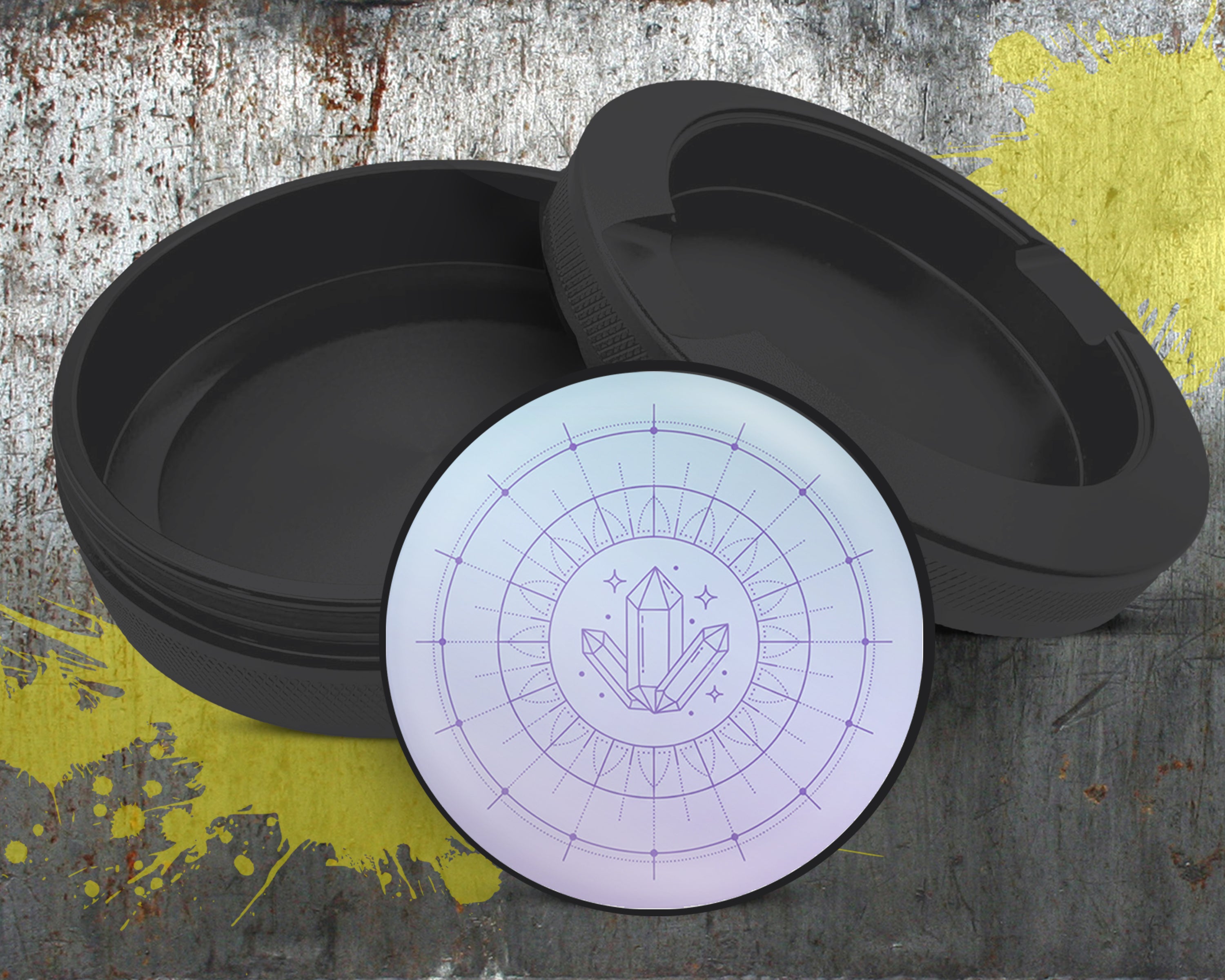 Celestial Crystal Energy Grid Snus Storage Case Bottle Opener