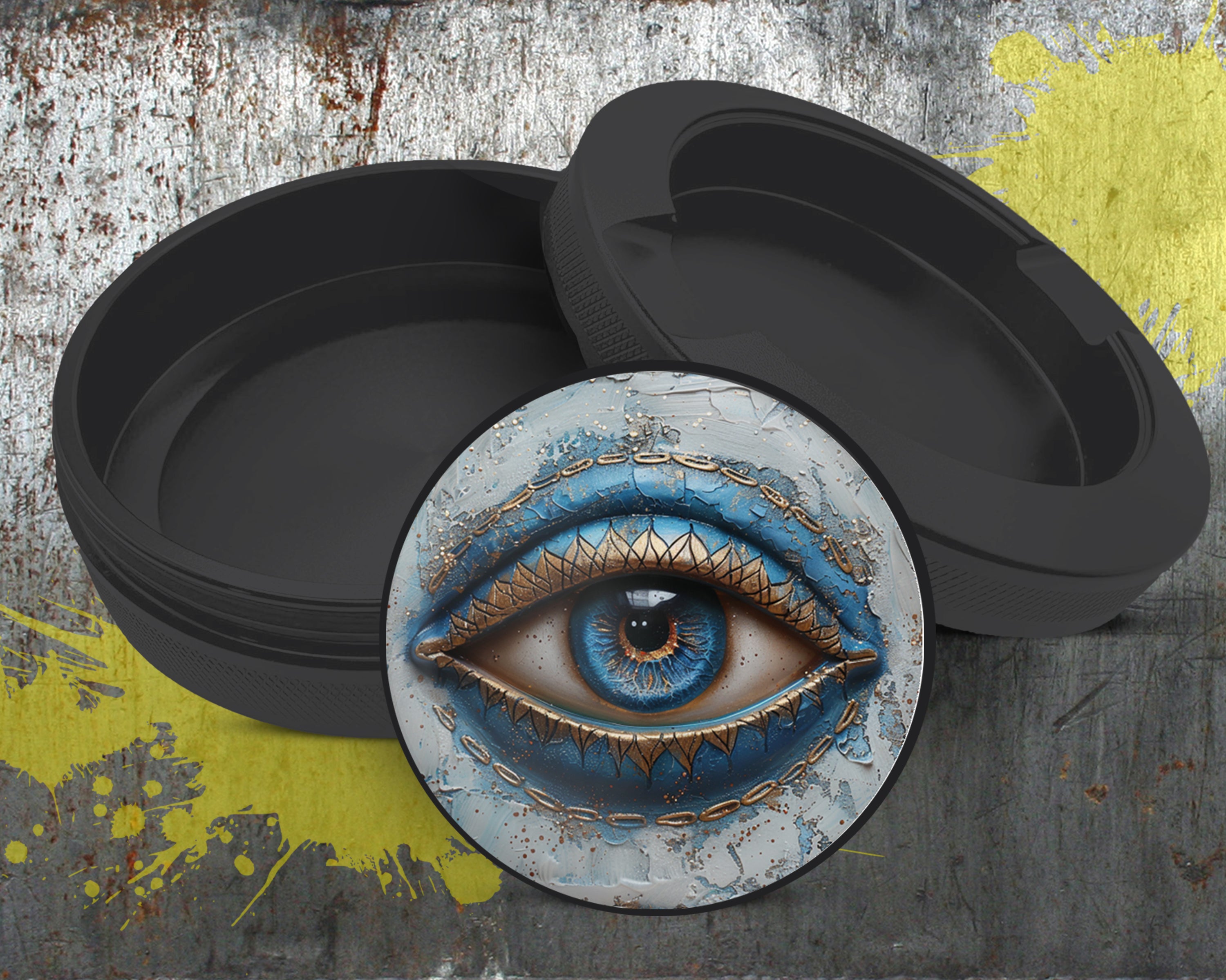 Modern Nazar Evil Eye Snus Storage Case Bottle Opener