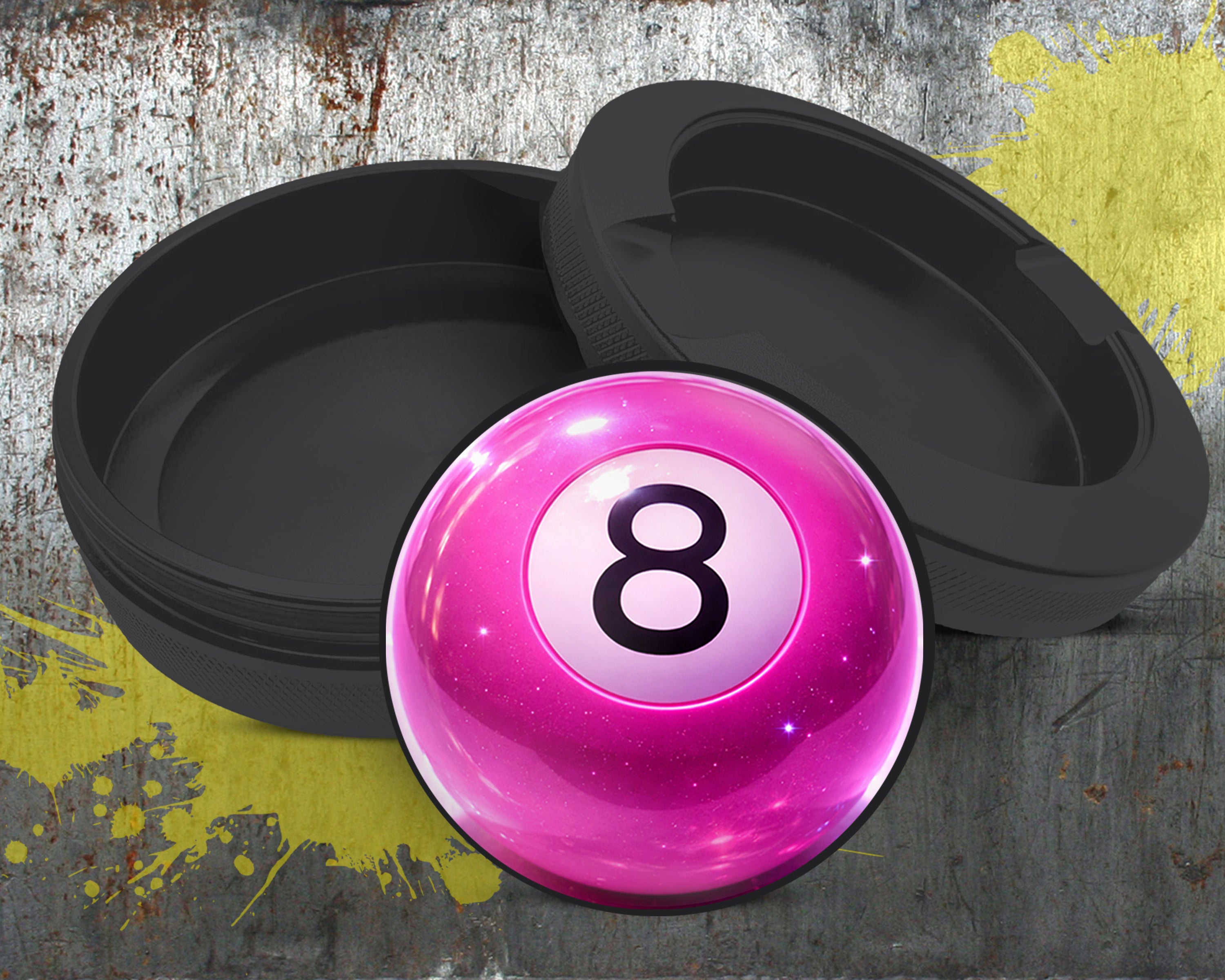 Glossy Pink Magic 8 Ball Pop Aesthetic Snus Storage Case Bottle Opener