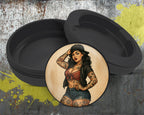 Pin-Up Girl with Tattoos Classic Rockabilly Style Snus Storage Case Bottle Opener