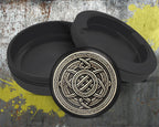 Nordic Knotwork Shield Emblem Snus Storage Case Bottle Opener