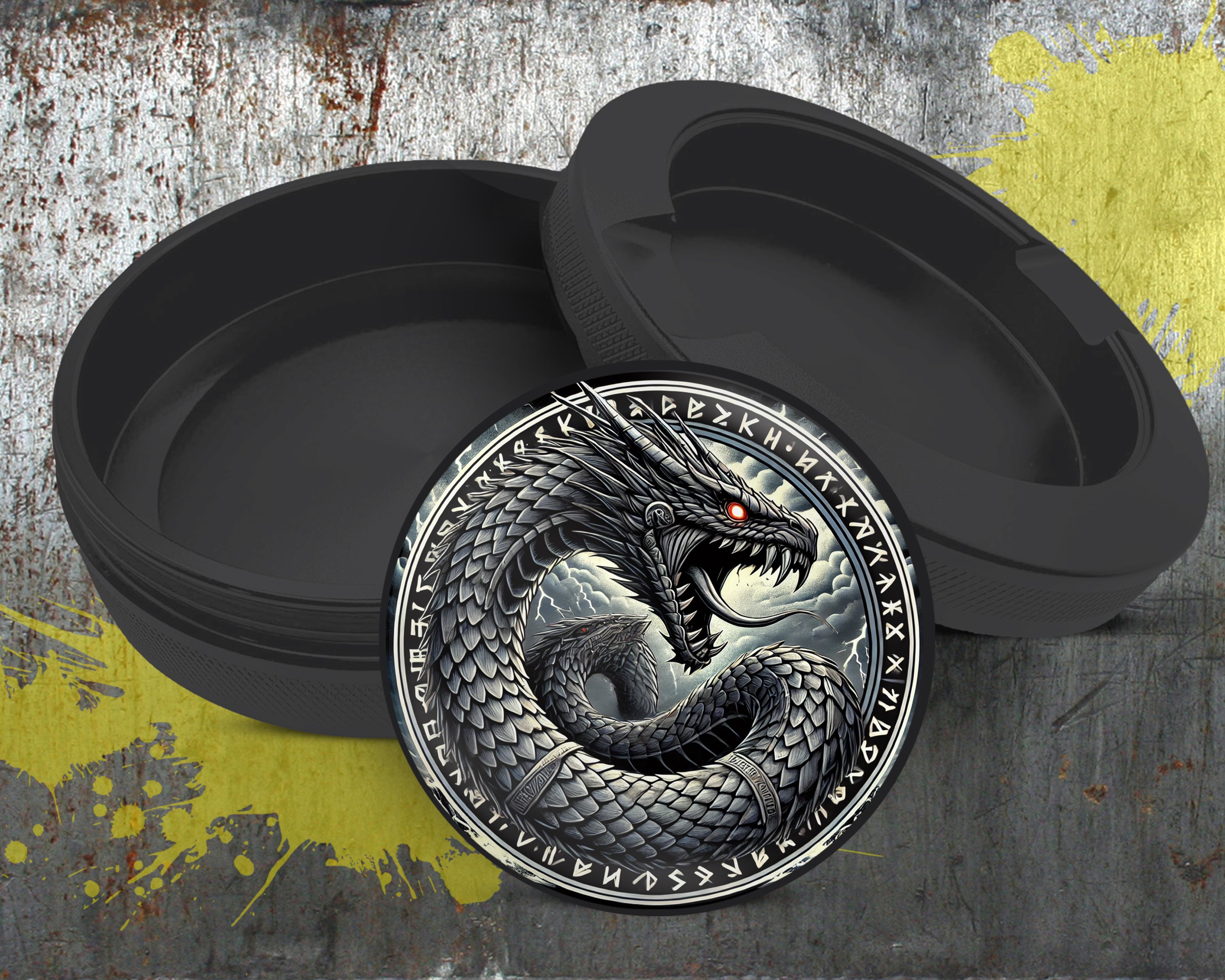 World Serpent Jormungandr Snus Storage Case Bottle Opener