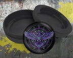 Psychedelic Raven Sigil Circle Snus Storage Case Bottle Opener