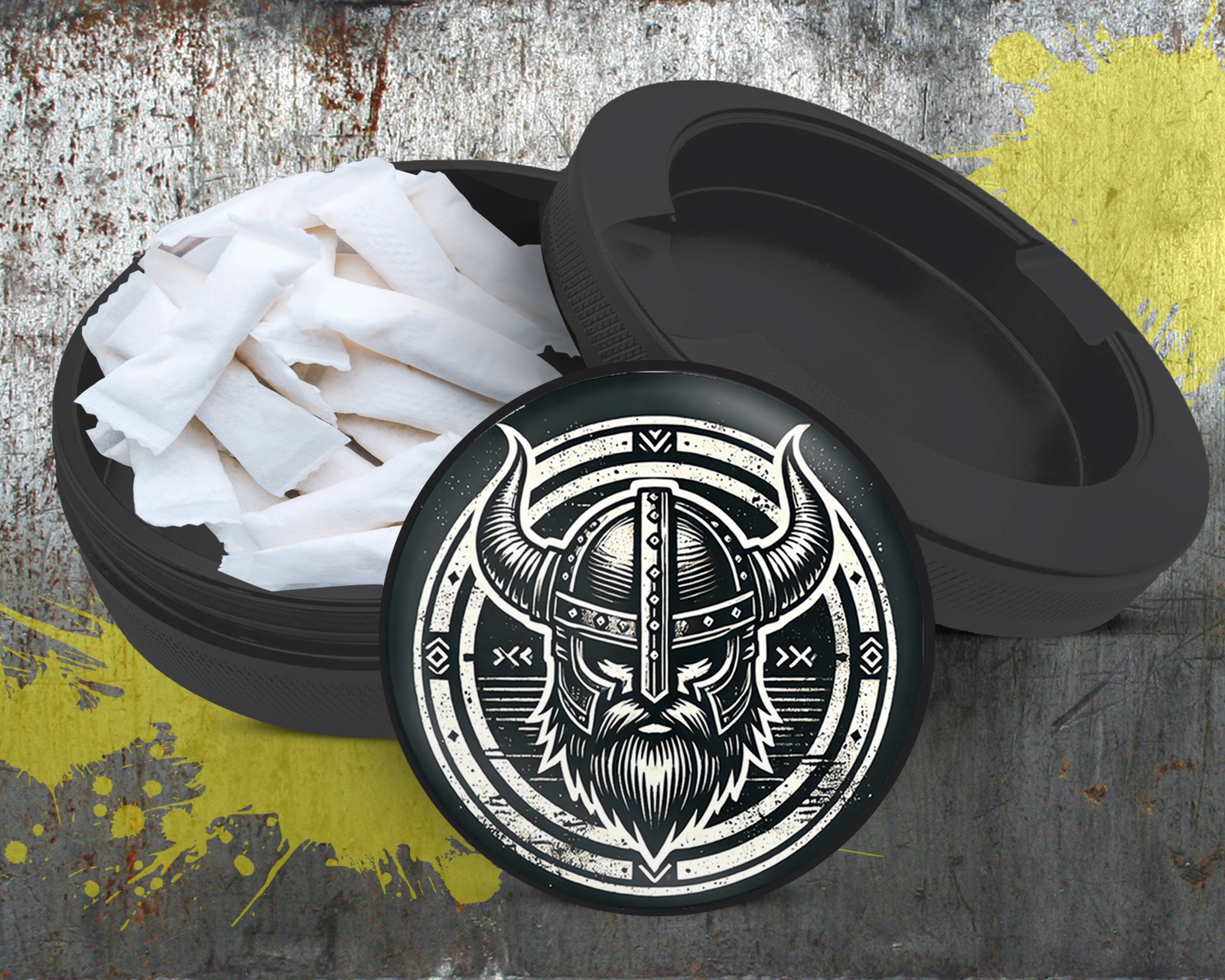 Viking Warrior Helmet Snus Storage Case Bottle Opener