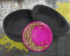Girly Pink Crescent Moon and Stars Snus Storage Case Bottle Opener