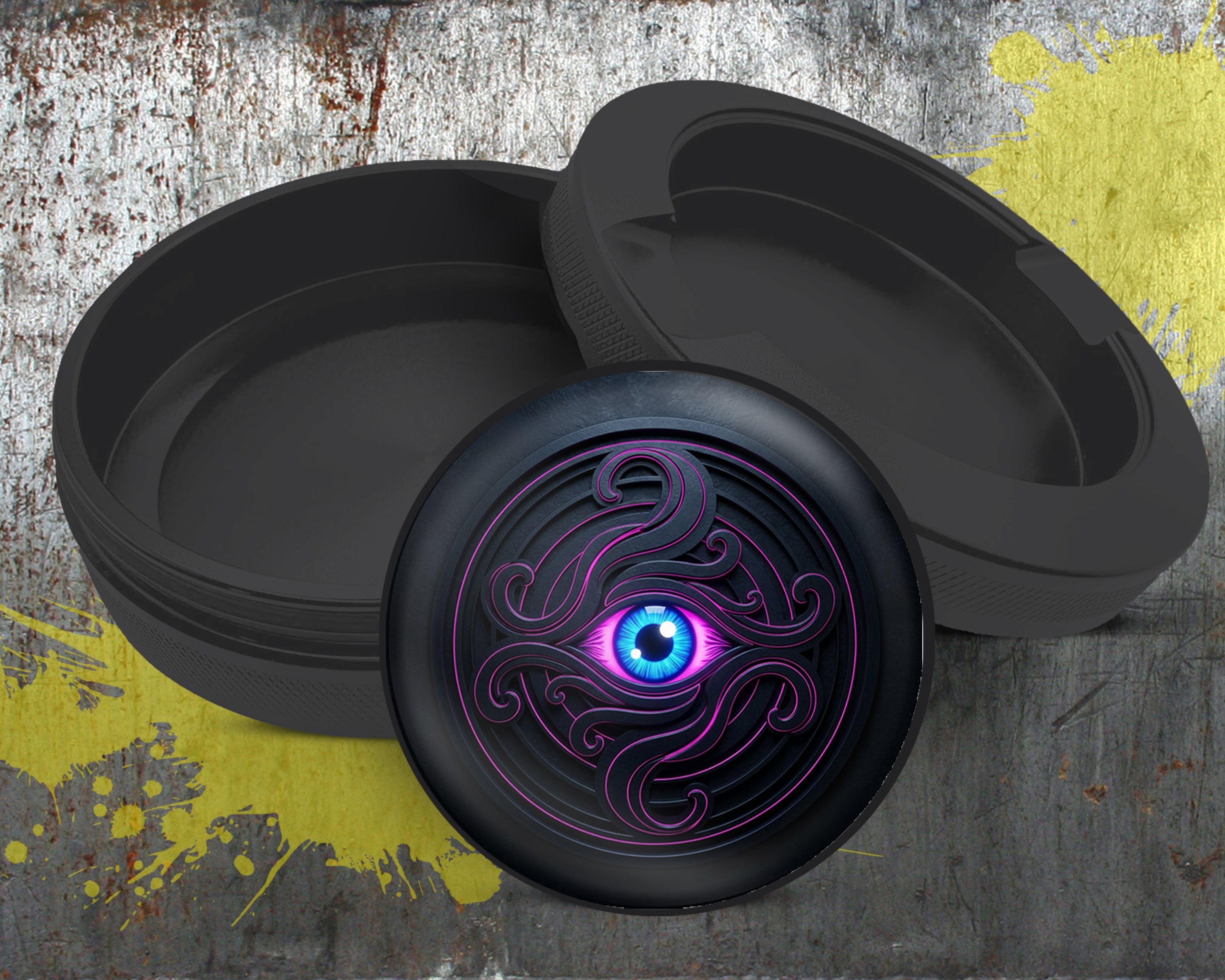 Neon Eye Chaos Sigil Snus Storage Case Bottle Opener