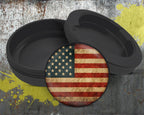 Rustic American Flag Snus Storage Case Bottle Opener
